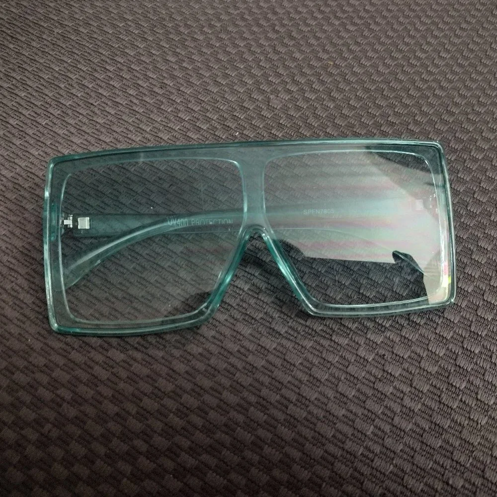 Oversized Shades Sunglasses Black Fashion Square Sun Glasses Vintage